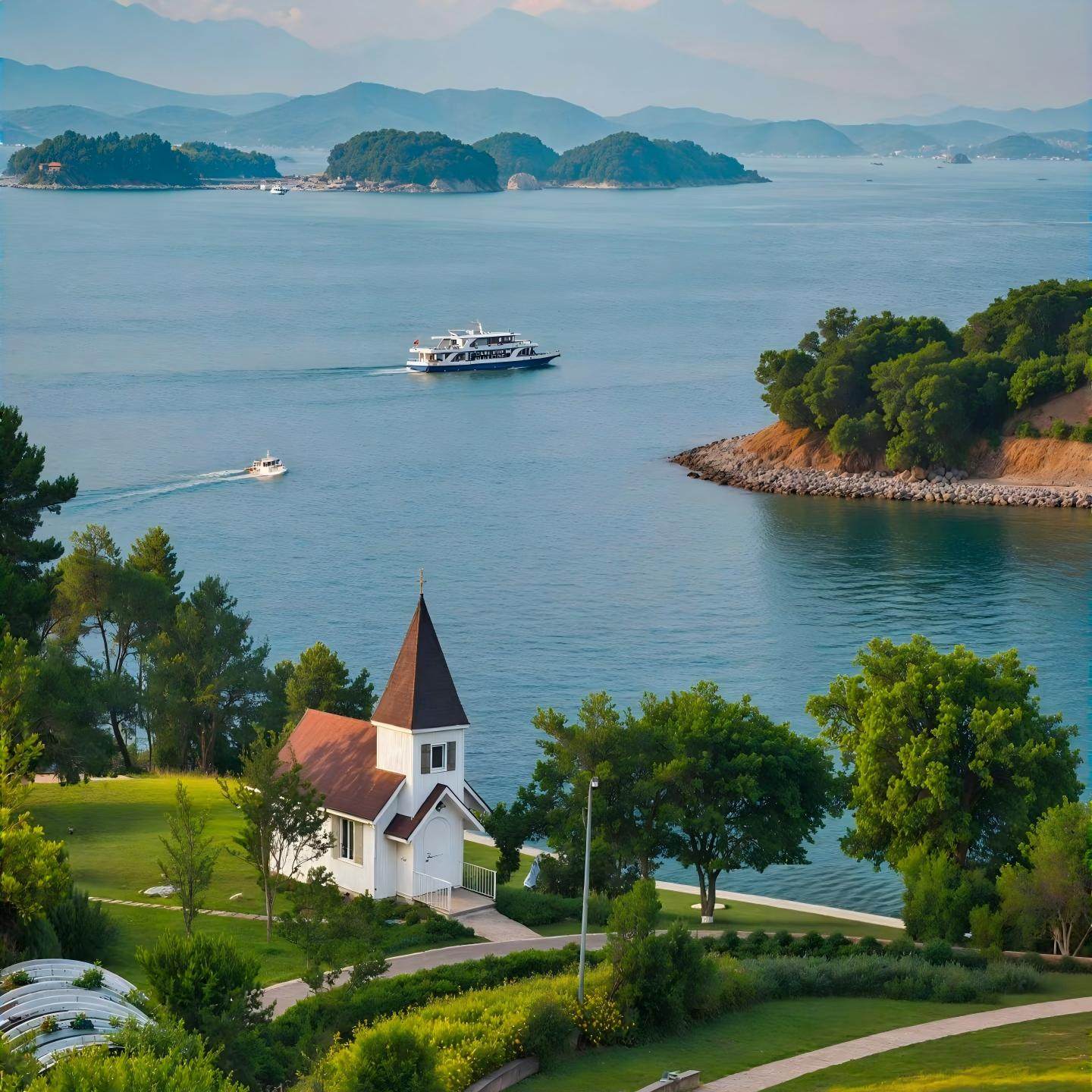 (杭州市区接送)千岛湖纯玩一日游 梅峰岛登高+中心湖区游湖登岛