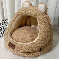 Cat Nest Suitable for All Seasons, Warm in Winter, Thickened for Winter, Semi-Enclosed, Safe Pet Nest for Kittens and Dogs