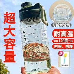 Thickened, Wear-Resistant, Extra-Large Capacity Water Bottle for Men, Sports and Fitness, Portable Large Water Jug for Women, Outdoor Space Cup Without Straw