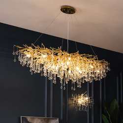 Cross-border crystal chandelier living room luxury art American post-modern light luxury front desk clothing store branch restaurant model room