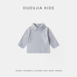 
dudujia children's T-shirt lapel style boys' bottoming shirt girls' top long-sleeved inner wear baby clothes winter style