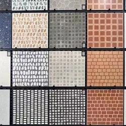 Trendy 600X1200 Checkered Terrazzo Floor Tiles 600X600 for Restaurants and Guesthouses, Dark Green Non-Slip Geometric Pattern Tiles