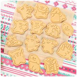 Maltese Line Drawing Puppy Cookie Mold Press Baking Tool DIY Creative Coffee Scent Stone Plastic Pattern