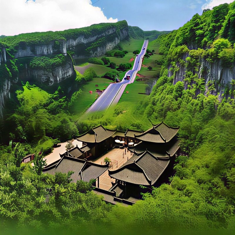 含机票重庆旅游天生三桥仙女山金佛山龚滩李子坝5天4晚纯玩跟团游