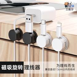 Rotatable cable manager for desktop data cable storage and organization