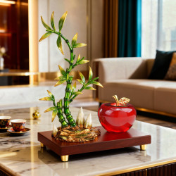 Prosperity Bamboo Ornaments for Living Room, Entrance Hall, Tv Cabinet, Office Desk Decoration, Housewarming Gift