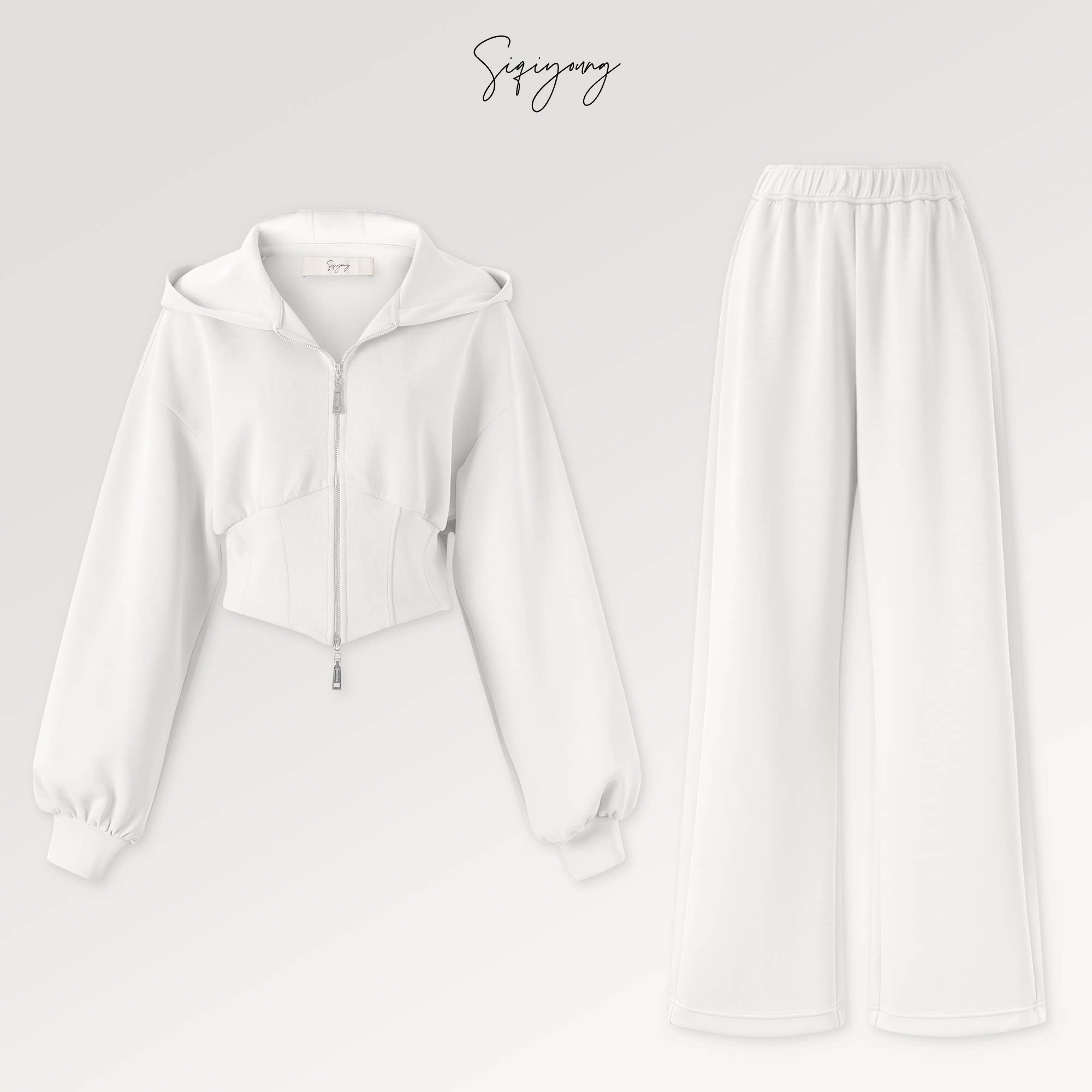 SIQIYOUNG Airport Suit 3.0-весенне-летний модный спортивный костюм с высокой талией и рыбьими косточками