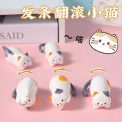 Clockwork Rolling Kitten, Hand-Wound Cartoon Cute Realistic Kitten, Stress-Relief Educational Internet-Famous Creative Small Toy
