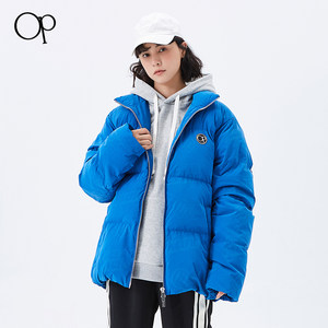 
Men and women same style stand collar duck down couple down jacket op jacket loose cotton jacket