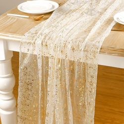 New golden glitter table runner wedding baby shower birthday party table decoration