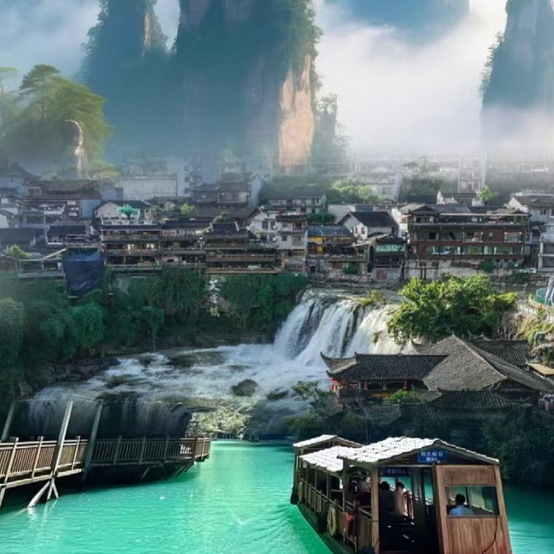湖南旅游张家界凤凰古城5天4晚纯玩跟团8人小团天门山沈从文故居