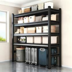 Thickened Multi-Layer Storage Rack for Home Use, Balcony Shelf, Integrated Wall-Mounted Storage Rack, Storage Room Steel Luggage Rack