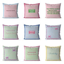 Simple Plaid Pillow, Ultra-Soft with Insert, Decorative Ornament, Car Lumbar Pillow, Headboard Pillow, Creative Gift