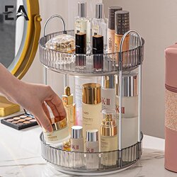 German Ea Cosmetics Storage Box Desktop Rotating Dressing Table Lipstick Perfume Skin Care Product Capacity Storage Rack