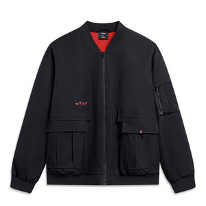 Ling/Li Ning Authentic Rijin Doujin Series Men's Fashion Simple Windproof Loose Cotton Jacket AJMU011