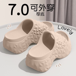 
Fashion sandals women's high heel slippers for women in summer wear flip flops for women beach shoes thick sole home sandals