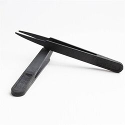 Anti-static plastic tweezers, plastic tweezers, anti-static tweezers, plastic hard K carbon fiber synthetic pointed tips