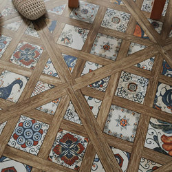 Retro-Style Wood Grain Mottled Vintage Tiles for Homestay Living Room, Kitchen, Balcony, Bathroom, and Entryway Non-Slip Floor Tiles