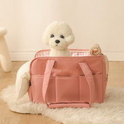 Pet Flight Case, Dog Outing Portable Bag, Small Teacup Dog and Cat Bag, Shoulder Crossbody Handbag, K-Style, Lightweight
