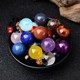 Natural wafer ball 2cm ornaments white purple powder yellow -red crystal original stone home office DIY children's handmade jewelry