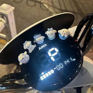 
Yuguigou electric car decoration car ornaments cute battery motorcycle macaron doll number nine emma universal