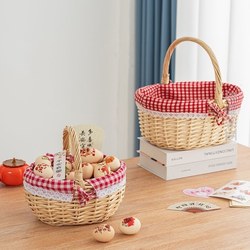 Postpartum Basket, Hand-Woven Flower Basket, Wicker Basket, Handmade Full Moon Flower Basket, Postpartum Egg Basket, Popular Basket, Woven Rattan Basket