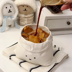 Cute Ins-Style Cloth Bag Cup, Ceramic Coffee Cup, Creative Design, Drinking Mug, Light Luxury, Gift for Girlfriends and Girls