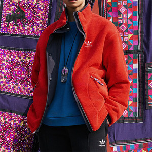 
Adidas/Adidas genuine sliver clover men's stand collar sports fashion warm cotton jacket IX4209