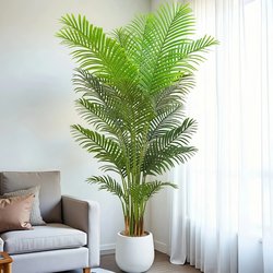 Simulated Green Plants, High-End Light Luxury Areca Palm Floor-Standing Potted Plants, Artificial Flower Trees, Indoor Living Room Decorative Ornaments, Artificial Plants