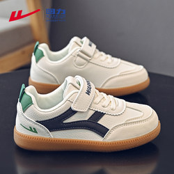 Pull-Back Children's Shoes, Kids' Sneakers, Leather Surface, Waterproof, Spring New Model, Lightweight, Casual, Popular Street Style, Boys' German Training Shoes