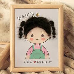 Baby Fetal Hair DIY LAOSHU Photo Frame Collection Newborn Baby Fetal Hair Storage Box Souvenir Handmade 140