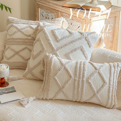 Light Luxury High-End Sofa Throw Pillow Cover Bohemian Style Bed Headboard Bay Window Cushion Pillowcase with Insert