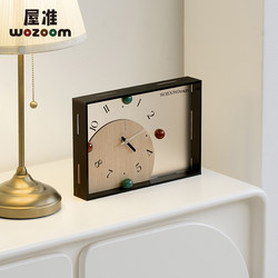 Wozoom Home Creative Clock Ornament for Living Room Entryway Tabletop Decorative Clock