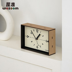 Wozoom Artistic and Creative Living Room Desktop Clock Ornaments, Retro Home Furnishings, Table Clock Decorations