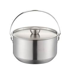 Outdoor 304 stainless steel pot set, picnic cookware, outdoor picnic camping camp O camp, self-driving travel cooking tools, portable