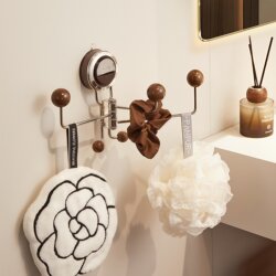 Vacuum Suction Cup Hook Wall Rotate Bathroom Wall Hanging Door No Punching Strong Load-bearing Clothes Hanging Hook Seamless Sticky Hook