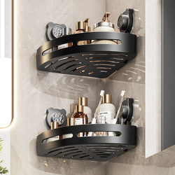 Suction Cup No-Drill Bathroom Shelf Corner Rack Toilet Storage Hanging Rack Washroom Sink Corner Shelf