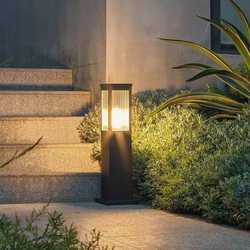 Square solar lawn lamp outdoor park courtyard garden community villa simple modern grass lamp manufacturer