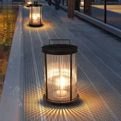 Floor lamp courtyard landscape lamp modern simple solar charging new Chinese lawn lamp villa sales outdoor lamp
