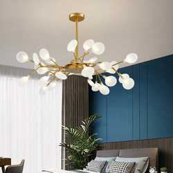 Nordic firefly chandelier modern molecular lamp living room dining room lamp branch type romantic firefly chandelier