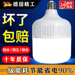Led Light Bulb for Home Use E27 Screw Socket Energy-Saving Lamp White Light Ultra-Bright Indoor Eye Protection Flicker-Free High-Power Lighting Bulb