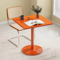 Trendy Small Coffee Table, Simple and Casual Small Table, Outdoor Milk Tea Shop, Coffee Shop, Bar, Commercial Iron Art Dining Table, Square Table