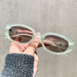 Zhang Ruonan's Same Style Cat-Eye Gm Sunglasses for Women 2026 New High-End Mint Green Sunglasses with Uv Protection and Prescription Lenses