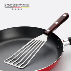 Thickened stainless steel steak spatula, colorful wooden handle frying spatula, kitchen egg spatula, cooking spatula, baking tool, Western-style spatula