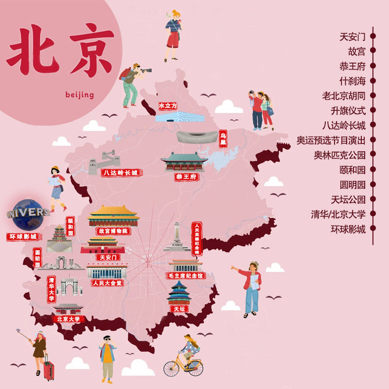 北京环球影城纯玩小团漫游故宫恭王府3环高档酒店6天5晚跟团旅游