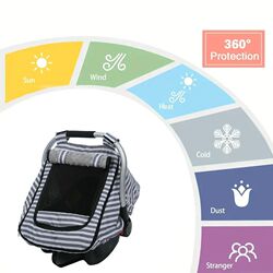 Baby carrier warm cover baby carrier mosquito net weatherproof cover child safety seat windshield sunshade