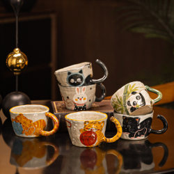 Jingdezhen Old Pottery Clay High-Temperature Underglaze Color Fully Hand-Painted Original Cute Coffee Cup Water Cup 2026 New Model
