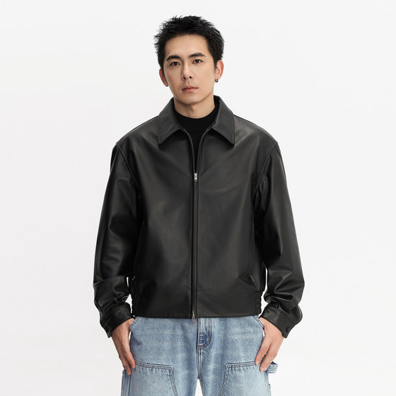 
DAKCO American retro leather jacket for boys in autumn and winter natural grain full-grain first-layer cowhide short jacket