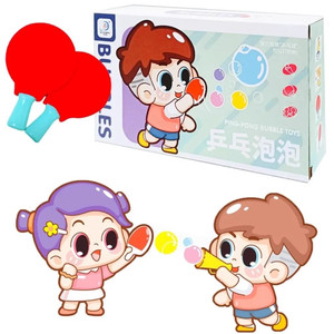 
Children's bubble blowing table tennis toy for boys and girls, outdoor slapping elastic bubble ball magic toy