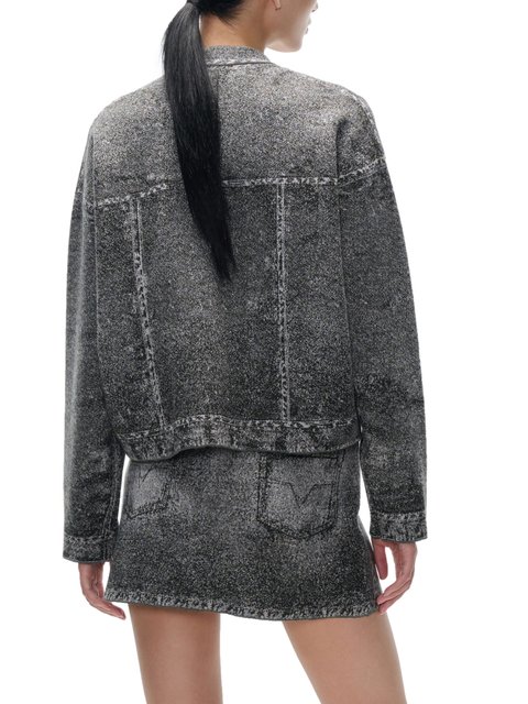 Hidden Sensiyarn knitted hand-painted imitation denim jacket JZHF081
